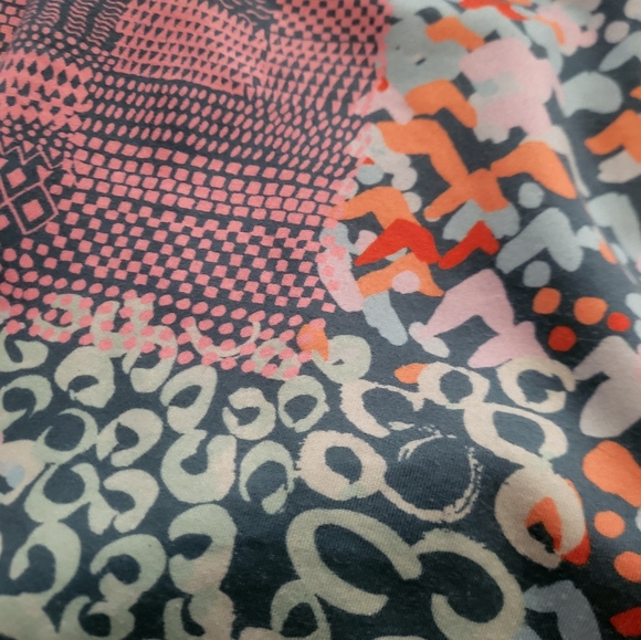 Lilian printed leggings, Anthropologie, Sky Blue orange multi XL - Picture 5 of 6